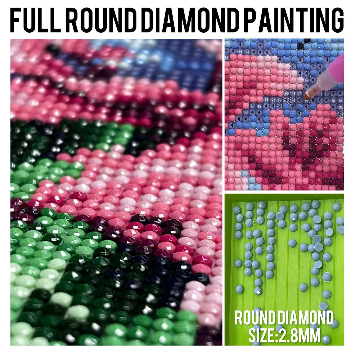 12 pk 5D Large Advanced Diamond Art Kits for Adults Multiple Packs DIY Club Round Full Drill Diamond Painting Moon Colorful with Crystal Gem Art Painting Kits Set Beginners Canvases12 x 16 Inches Generic