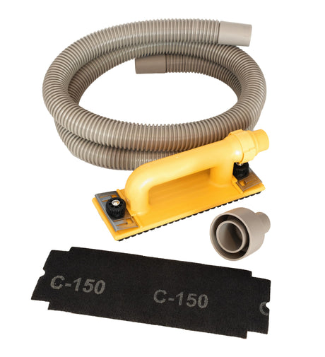 Hyde Tools 09165 Dust-Free Drywall Vacuum Hand Sander with 6-Foot Hose Hyde