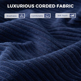 MAXYOYO Convertible Sofa Bed, Fold Out Loveseat Sleeper Sofa with Pillow, 4 in 1 Tufted Folding Couch Bed Foam Floor Couch, Lazy Chair for Living Room Bedroom Guest Room, Navy MAXYOYO