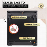 DEVAISE 2-Drawer Mobile File Cabinet with Lock, Vertical Filing Cabinet, Black DEVAISE