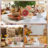 Kosiz 9 Pcs Thanksgiving Diamond Painting Tabletop Decorations Fall Wildflower Diamond Art Kits for Adults Double Sided Acrylic Flower Centerpiece for Tables DIY Crafts Party Decor Thanksgiving Gifts Kosiz