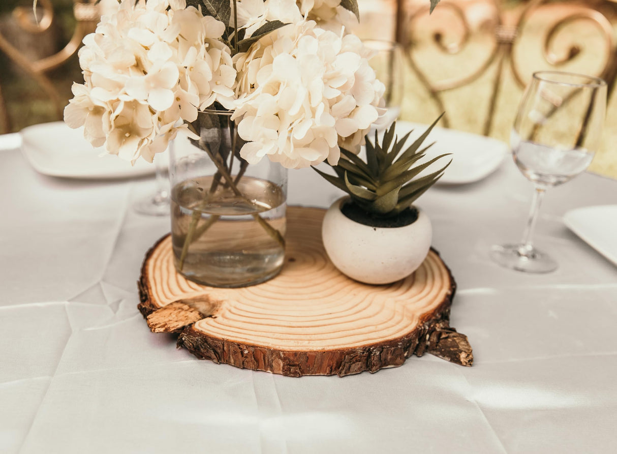 Set of (14) 11-12" Wood Slices for Centerpieces! Rustic Wedding Decorations, Centerpiece Table Decorations, Wood centerpieces for Tables! (14) Rustic Wood Slices Inc.