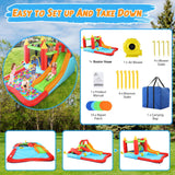 HYPOAI Bounce House,Inflatable Bounce Castle with Blower for Kids 3-12,Outdoor/Indoor Bouncy House Water Park for Backyard with Splash Slide,Climbing Wall,Ball Pit,Jumping Area (146" x 103" x 73") HYPOAI