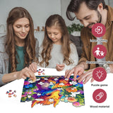 Qiuenisray Wooden Jigsaw Puzzles 500 pieces-Dragon,Medium,16.3x16.5in,Royal,Wooden Puzzles for Adults,Unique Shape Animal Adult Puzzles,Irregular Wood Puzzles Best Gift for Adults and Kids Family Game Qiuenisray