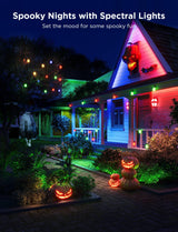 Govee Smart Outdoor String Lights H7015, 48ft RGBIC Outdoor Lights with 15 Dimmable LED Bulbs, IP65 Waterproof, Color Changing Warm White Lights with 47 Scene Modes for Patio, Backyard, App Control Govee