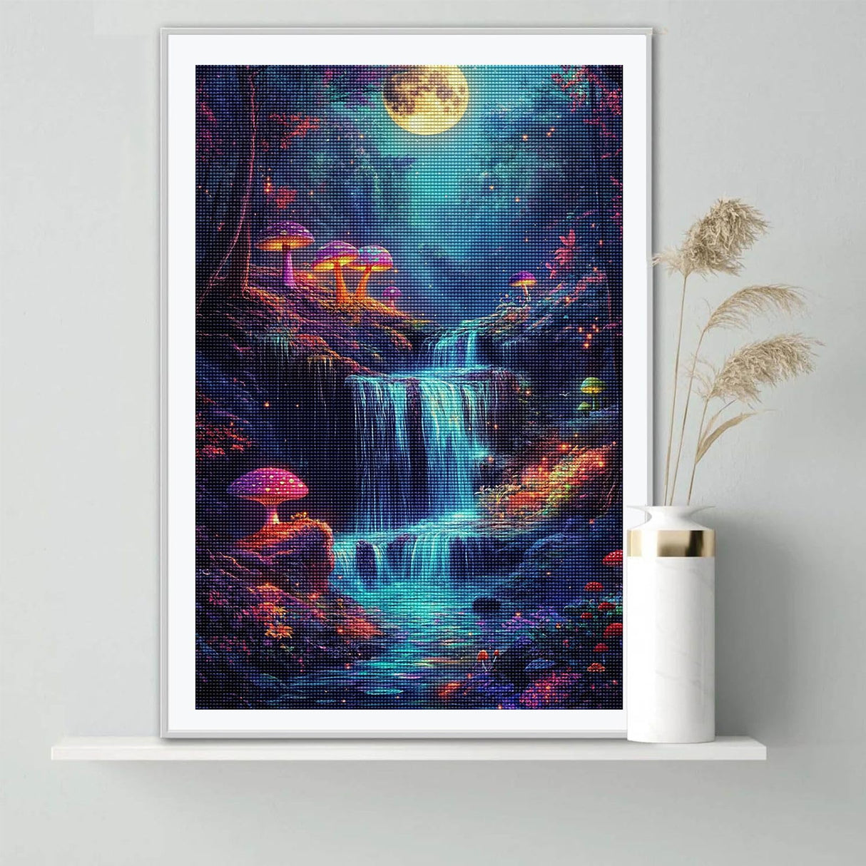 BTKMZ Lotus Pond with Koi Fish Diamond Painting Kits- 5D Full Drill Crafts for Adults Home Wall Decor Gift Diamond Dots,Create a Stunning Water Garden Masterpiece 8x12 Inch BTKMZ