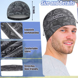 Tarpop 10 Pcs Men Skull Caps Cooling Welding Hard Helmet Liner Cycling Skull Caps Wicking Beanie Do Rag Head Wrap for Men(Mixed Style) Tarpop