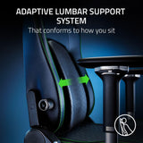 Razer Iskur V2 Gaming Chair: Adaptive Lumbar Support - Adjustable Lumbar Curve - High Density Foam Cushions - Reactive Seat Tilt &152-degree Recline - 4D Armrests - Synthetic Leather - Black Razer