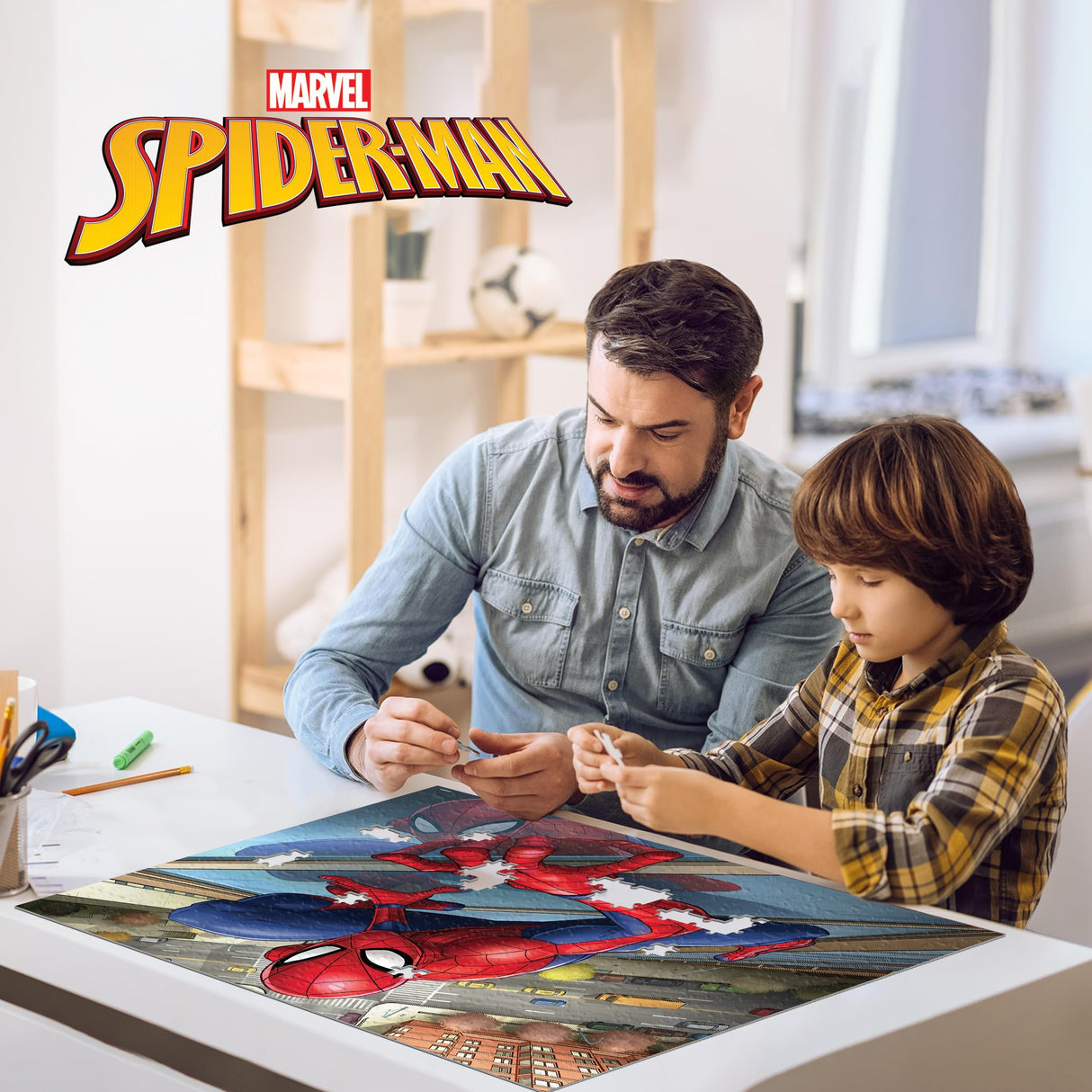 Prime 3D | Marvel | Spider-Man | 500 Piece Jigsaw 3D Puzzle for Adults and Kids Challenging | Perfect for Game Nights | 24 x 18 Prime 3D