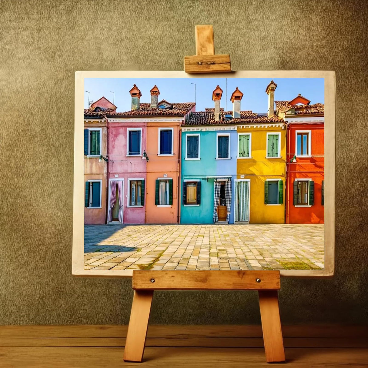 XTXGERL Paint by Numbers Kit for Adults Beginner burano Famous Old Town Italy DIY Frameless Painting by Numbers Canvas Acrylic Oil Painting for Home Decor Gifts 16"x20" XTXGERL