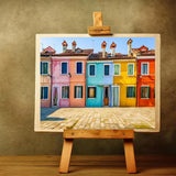 XTXGERL Paint by Numbers Kit for Adults Beginner burano Famous Old Town Italy DIY Frameless Painting by Numbers Canvas Acrylic Oil Painting for Home Decor Gifts 16"x20" XTXGERL