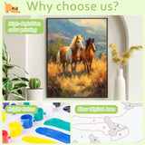 Reivworl Horse Paint by Numbers Kit for Adults, Horse Paint by Number, Painting by Number for Gifts and Home Wall Decor 16x20Inch Reivworl