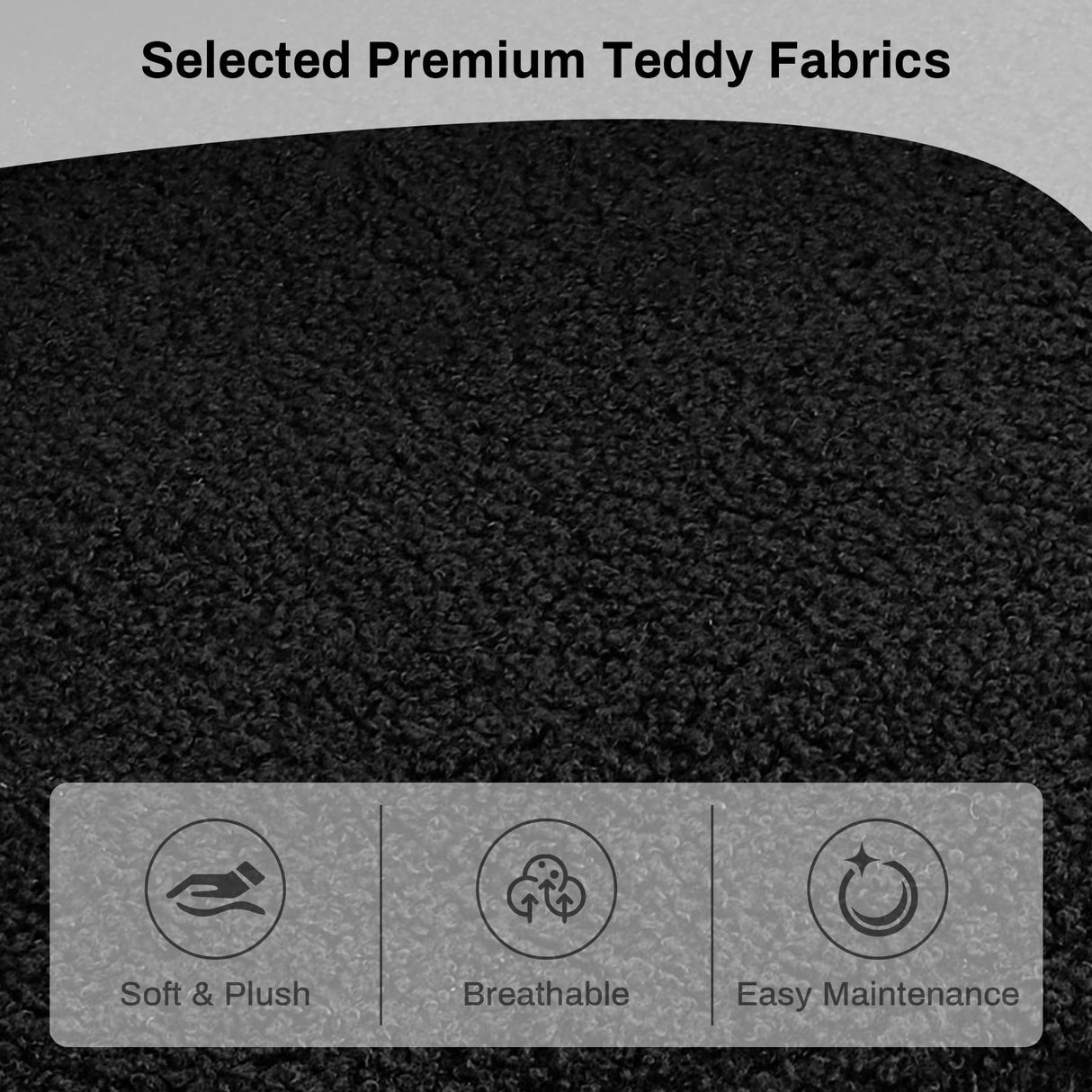 Nolohoo Swivel Barrel Chair Set of 2, Comfy Sherpa Accent Swivel Chairs for Living Room, 360 Modern Small Round Single Sofa Swivel Armchair for Bedroom, Office (Black, Teddy) Nolohoo