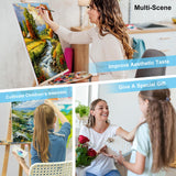 Offito Paint by Numbers Kit for Adults- Waterfall Landscape Adult Paint by Number Kits on Canvas for Beginners, Mountain Scenery DIY Acrylic Oil Number Painting Kits for Home Decor Gift 16"x20" Offito