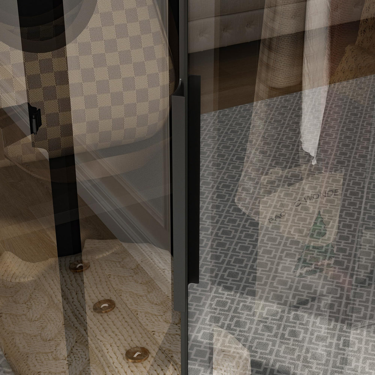 Homsee 94.5" H Corner Armoire Wardrobe Closet with Hanging Rod, LED Lights & Tempered Glass Doors, L-Shape Cloth Storage Cabinet with Top Cubes & Adjustable Shelves for Bedroom, Black Homsee