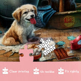 Puppy Puzzles for Adults 1000 Piece, Funny Dog Jigsaw Puzzle, Bath Party Dog Puzzle 23.9 * 23.9 inches IdeaBazar