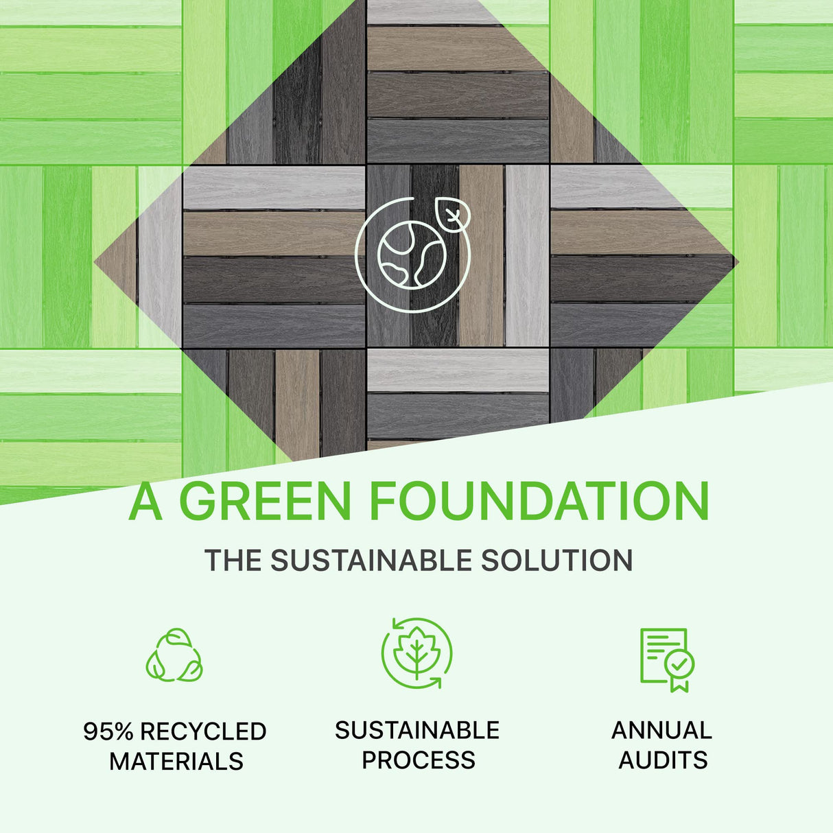 NewTechWood UltraShield Naturale 1 ft. x 1 ft. Quick Deck Outdoor Composite Deck Tile in Mixed Gray (10 sq. ft. per Box) NewTechWood