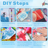 Ceiomez Cross Diamond Art for Adults, Flower Diamond Painting with Cross and Lily Flowers, DIY Full Round Drill Religious Diamond Art for Gift and Home Wall Decor 14x14in Ceiomez