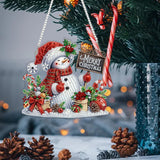 ARPADAMO Christmas DIY 5D Tabletop Diamond Art Painting Kit,Desktop Ornament Special Shaped Rhinestone Desk Placement Ornament,Home Stand Up Gem Painting Craft Kit,Gift (Christmas Snowman) ARPADAMO