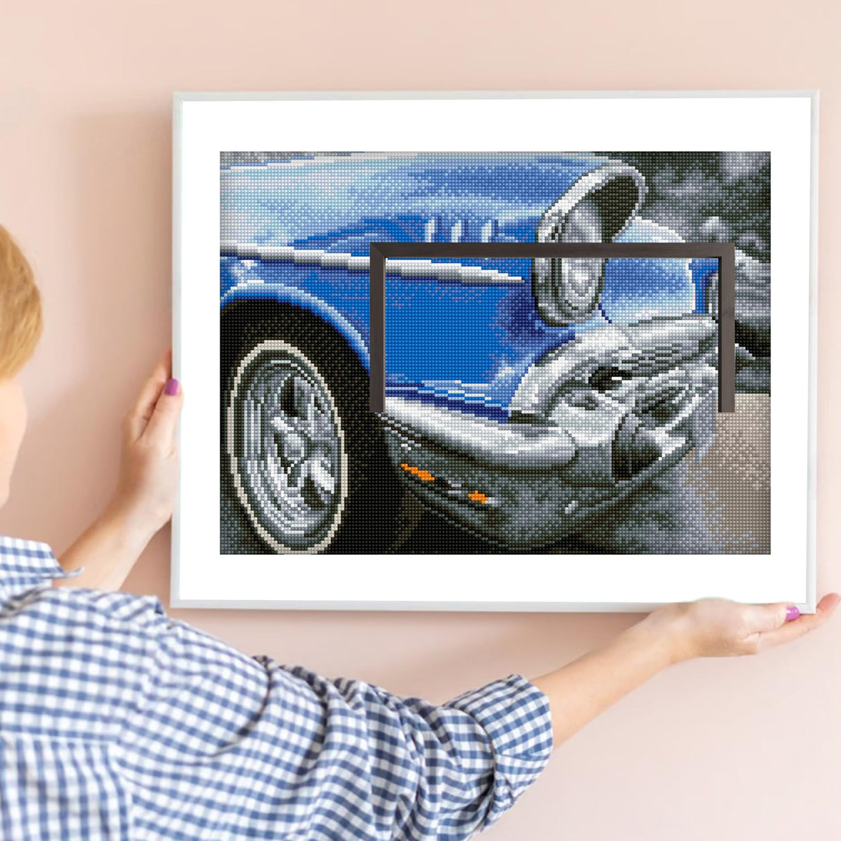 DIAMOND DOTZ 50's Classic Car Diamond Painting Kits for Adults - Diamond Art Kits a Relaxing Creative Craft Kit with Dotz Gems 17.9"x14" DIAMOND DOTZ