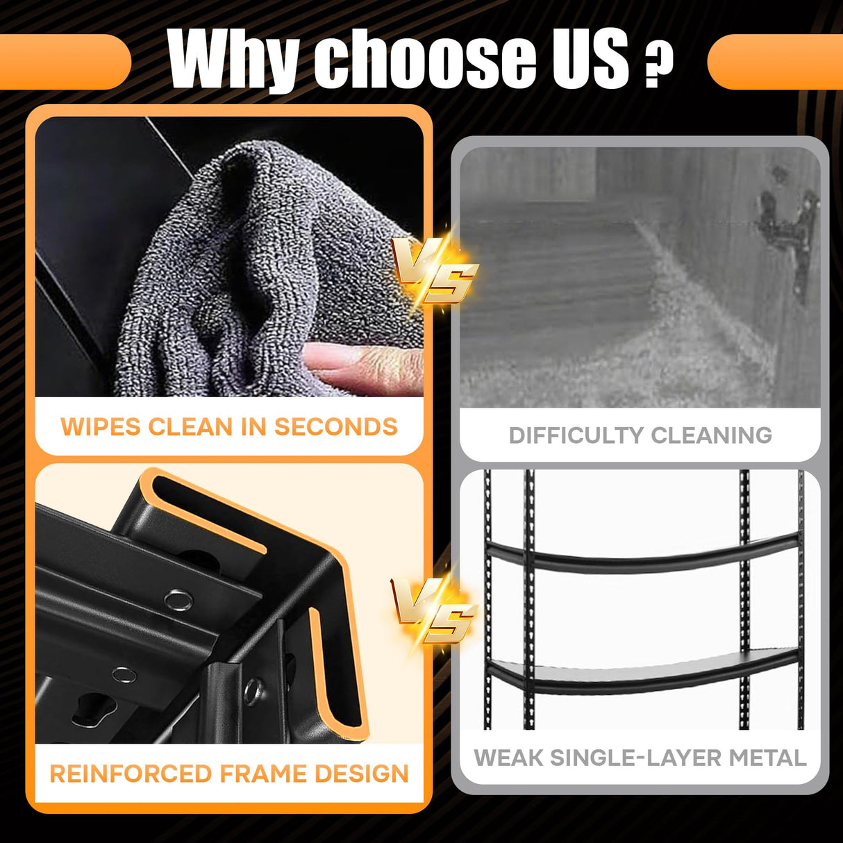 6-Tier Garage Shelving Heavy Duty, 3600LBS Metal Shelving Unit, Adjustable Garage Storage Shelves, Easy Assembly Steel Shelving, Utility Storage Rack Shelf for Warehouse, 82”H*35.4”W*15.7”D KILISTEELS