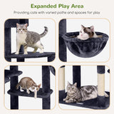 Globlazer F83 Giant Cat Tree, 83 inch Cat Tree for Indoor Cats Large Adult, XXL Cat Tower with 9 Scratching Posts for 20lb+ Heavy Duty Large Adult Cats, Dark Grey Globlazer