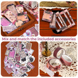 Funto Scrapbooking Kit (185 PCS), Medieval Chapter- Rose Garden, Perfect for Bullet Scrapbooking Materials, Planner DIY Craft Collage Funto
