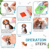 Junkin 12 Pcs Cross Diamond Painting Keychains 5d Double-Sided Painting Keychains Christmas Religious Thanksgiving Diamond Kits DIY Key Ring Pendant for Beginners Adults Crafts Ornament(Puppy) Junkin