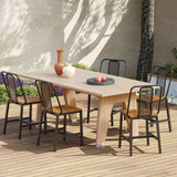 YATINEY Dining Chairs Set of 4, Wooden Kitchen Chairs, Farmhouse Dining Chairs with Back Support, for Living Room, Kitchen, Rustic Brown and Black CY01L4BRN1 YATINEY