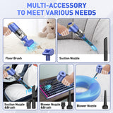 AHNR Handheld Car Vacuum Cleaner Cordless with Brushless Motor, 20000PA High Power Vacuum Cleaner & Air Duster, 3 in 1 Keyboard Portable Vacuum Cleaner, Mini Hand Held Vacuum Cleaner for Car Home AHNR