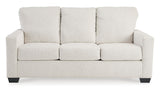 Signature Design by Ashley Rannis Coastal 2-in-1 Sofa Sleeper with Folding Gel Memory Foam Mattress, Full, White Signature Design by Ashley