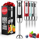 Zulay Immersion Blender Handheld - 800 Watt Hand Blender With High-Power Turbo Mode - Durable Stick Blender With Ultra-Sharp Stainless Steel Blades For Effortless Blending - Black Zulay Kitchen