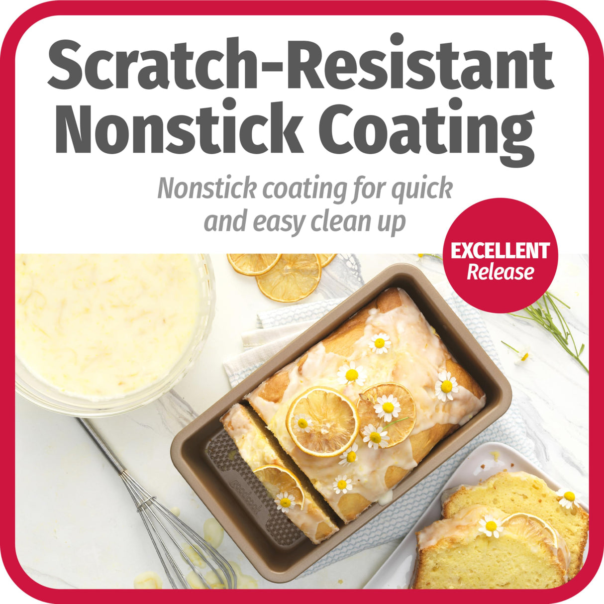 GoodCook BestBake Nonstick Textured Carbon Steel Loaf Pan, 9" x 5", Bronze GoodCook