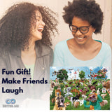 Pooping Puppies Park Party 1000-Piece Puzzle for Adults - Funny Pooping Dogs Jigsaw Puzzle for Dog Lovers & Puppy Owners, Great Prank Gift (1000 Pieces) Better Me