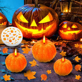 7 Pcs Pumpkin Candle Molds - Halloween & Thanksgiving Silicone Molds for DIY Craft Making Decoration Supplies KVCSYAW