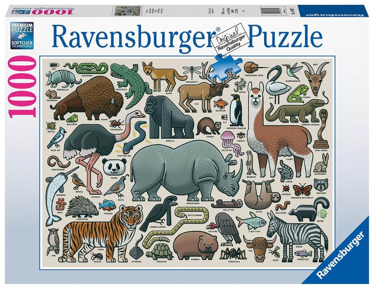 Ravensburger 'You Wild Animal' 1000 Piece Jigsaw Puzzle | Unique Artwork by Mario Zucca | Ideal for Adults and Kids | FSC Certified Ravensburger