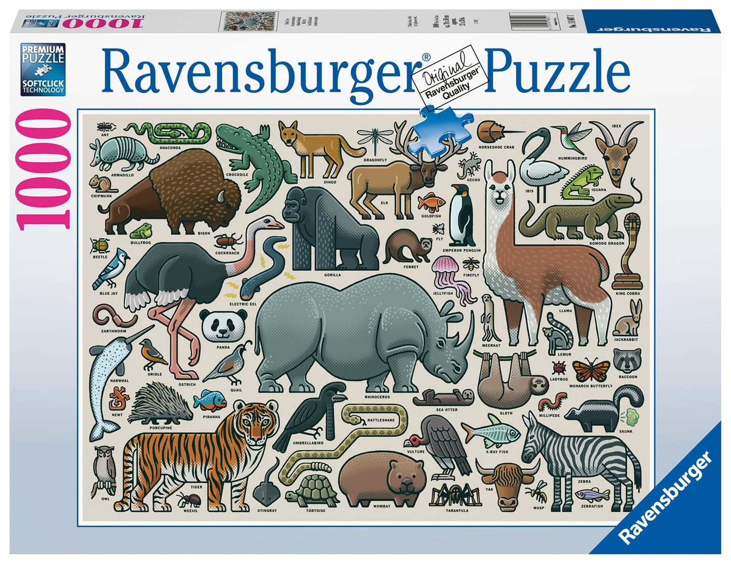 Ravensburger 'You Wild Animal' 1000 Piece Jigsaw Puzzle | Unique Artwork by Mario Zucca | Ideal for Adults and Kids | FSC Certified