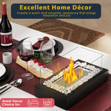 Tabletop Fire Pit, Portable Smores Maker Kit Indoor/Outdoor Mini Small Fireplace Table Top Decor Home Patio Gifts for Women Mom Housewarming Christmas Birthday White Elephant Gift Quosio