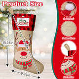 DeckTheHalls Christmas Stockings, 3 PCS Personalized Christmas Stocking, 19” Large Holiday & Family Stocking for Christmas Tree Decoration | Fireplace Party Decoration DeckTheHalls