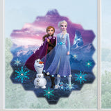 Make It Real Disney: Window Art Mosaic - Frozen - 41 pcs, Reusable Window Puzzle Clings, Creates a 10.5 x 9.5 Image, Kids Ages 6+ Make It Real
