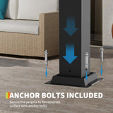 10X20 FT Pergola with Independent Adjustable Rainproof Roof, Outdoor Aluminum Louvered Pergola with Adjustable Top for Deck Garden Backyard PeakPursuit