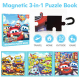 Magnetic Puzzles for Toddlers 3-5, 9-12-16 Pieces Car Puzzles for Kids Ages 4-6 Kids Puzzles Educational Learning Magnet Travel Puzzles Road Trip Activities Toys for 2 3 4 5 6 Year Old Boys and Girls Jeacirio