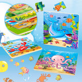 Puzzles for Kids Ages 4-6, 10 Pack of 20 Piece Wooden Jigsaw Puzzles for Toddlers Ages 3-5 Jigsaw Puzzle for Toddler Children Learning Educational Puzzles Toys for Boys and Girls. VOMYOZB