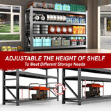 Garage Storage Shelves, 5000lbs 4 Tier Adjustable Garage Shelving, Heavy Duty 60" W x 24" D x 60" H Metal Shelving Unit, Utility Rack Shelf, Industrial Shelve Units for Storage Warehouse Pantry Closet Abesthink