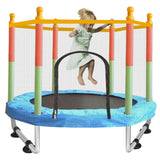 Toddler Trampoline for Kids Ages 1-8, 55'' Small Trampoline with Safety Enclosure Net, Indoor & Outdoor Baby Mini Trampolines, No-Gap Safe Design for Toddlers Jump, Gifts for Children & Boys & Girls SZBOB