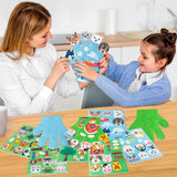 WATINC Animals Felt Story Finger Puppets - 5Pcs DTY Animal Storytelling Hand Puppet Felt Education Gift, Farm Insect Zoo Ocean Polar Animal Storytime Early Learning Role Play for Kids WATINC