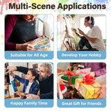 2 Pack Paint by Number Adults, Poker Paint by Numbers Kit for Adults Beginners, DIY Crafts Acrylic Painting by Number Kits Couple for Gifts Home Decor 12x16 Inch hkejoi