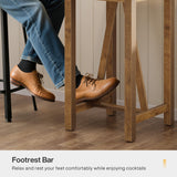 Tribesigns Bar Table, 39.4" Tall Counter Height Pub Table for Cocktail Coffee Bistro, Farmhouse Square High Top Desk for Living Room, Dining Room, Kitchen, Small Space Tribesigns