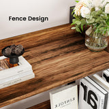 GRUSIGN 5-Tier Corner Bookshelf - Modern Tall Corner Bookcase with Sturdy Metal Frame, Large Storage L Shaped Bookshelf for Living Room/Home Office/Bedroom, Space-Saving Design, Rustic Brown GRUSIGN