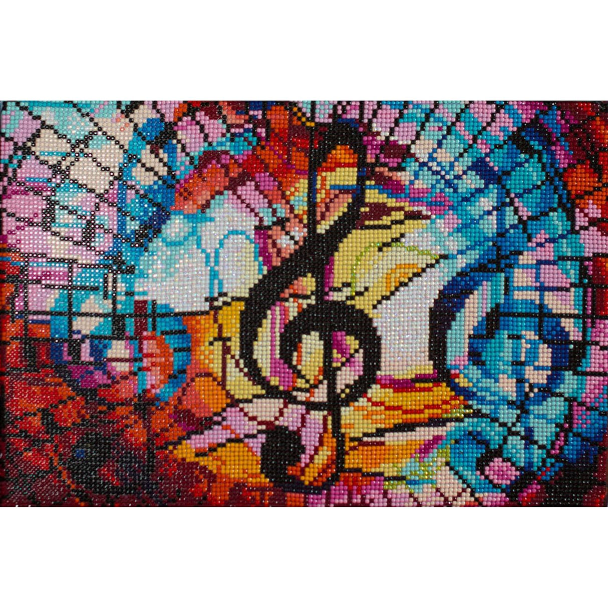 DIAMOND DOTZ Triple Treble Music Diamond Painting Kits for Adults - Diamond Art Kits a Relaxing Creative Craft Kit with Dotz Gems 10.6"x15.7" DIAMOND DOTZ